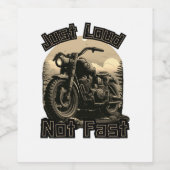 ちょうど大きい、高速バイク、チョッパー ワインラベル (シングルラベル)