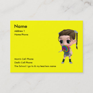 ちょうど子供へ コーリングカード