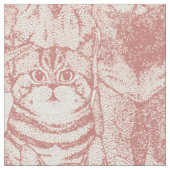 ちょうど子猫のバラピンク ファブリック (クローズアップ)
