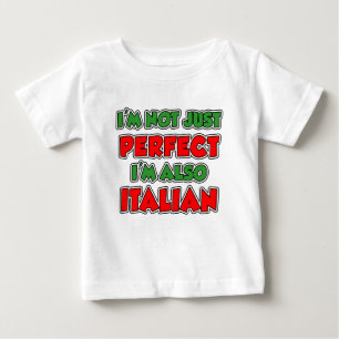 ちょうど完全でイタリアンな子供 ベビーTシャツ