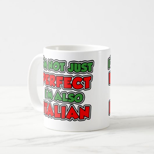 ちょうど完全なイタリア語 コーヒーマグカップ (正面左)