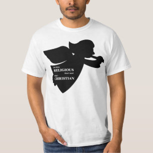 ちょうど宗教であることはキリスト教であることに匹敵しません Tシャツ