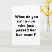 ちょうど彼女のバーを…渡した尼僧を電話する何が カード (黄色い花)