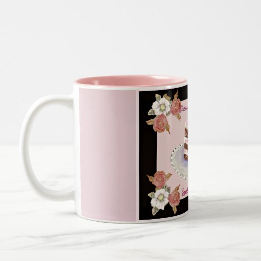 ちょうど後方にデザートによって綴られる~のマグは~Stressed ツートーンマグカップ (左)