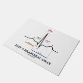 ちょうど心拍の遠くにな心電図EKGのユーモア ドアマット (アングル)