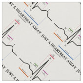 ちょうど心拍の遠くにな心電図EKGのユーモア ファブリック (クローズアップ)