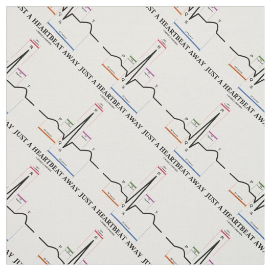 ちょうど心拍の遠くにな心電図EKGのユーモア ファブリック (見本)