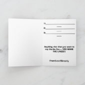 ちょうど感謝をへの言いたいと思いました サンキューカード (内部)