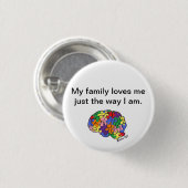 "ちょうど方法私は"ボタンです 缶バッジ (正面&裏面)