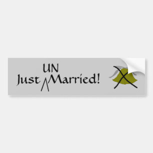 ちょうど未婚-バンパーステッカー バンパーステッカー