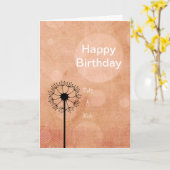 ちょうど桃色 カード (黄色い花)