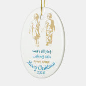 ちょうど歩くお互いホームだった感動的 セラミックオーナメント (左)