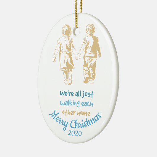 ちょうど歩くお互いホームだった感動的 セラミックオーナメント (左)