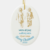 ちょうど歩くお互いホームだった感動的 セラミックオーナメント (裏面)