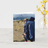 ちょうど歩行の…有望なメッセージカード カード (黄色い花)