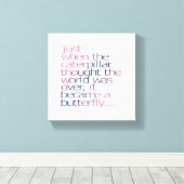 ちょうど毛虫が考え... キャンバスプリント (インサイチュ (ウッドフロア))