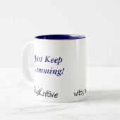 ちょうど水泳のマグを保って下さい ツートーンマグカップ (正面左)