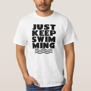 ちょうど水泳メンズワイシャツを保って下さい Tシャツ