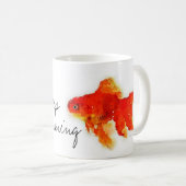 "ちょうど水泳"の金魚のコーヒー・マグ保って下さい コーヒーマグカップ (正面右)