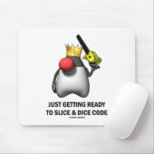 ちょうど準備をしますコード(公爵)をスライスして及びさいの目に切る マウスパッド (マウス)