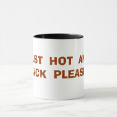 ちょうど熱くおよび黒いです… マグカップ (中央)