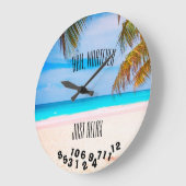 ちょうど熱帯ビーチをリラックスするものは何でも、Ahh - ラージ壁時計 (傾斜)