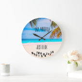 ちょうど熱帯ビーチをリラックスするものは何でも、Ahh - ラージ壁時計 (ホーム)