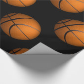 ちょうど球のバスケットボールのスポーツのギフト用包装紙 ラッピングペーパー (角)