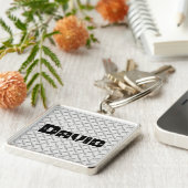 ちょうど男性へのダイヤモンドのプレートKeychain キーホルダー (側面)