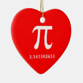 ちょうど白いPi何も多く3.14 セラミックオーナメント (右)