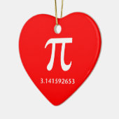 ちょうど白いPi何も多く3.14 セラミックオーナメント (左)