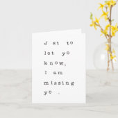 ちょうど知らせるために私はカードを恋しく思っています カード (黄色い花)