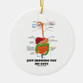 ちょうど示します私の内臓(消化系のユーモア)を セラミックオーナメント (正面)