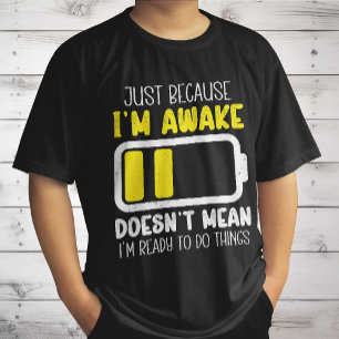 ちょうど私が疲れて目を覚ましおもしろいたヴィンテージレトロ Tシャツ