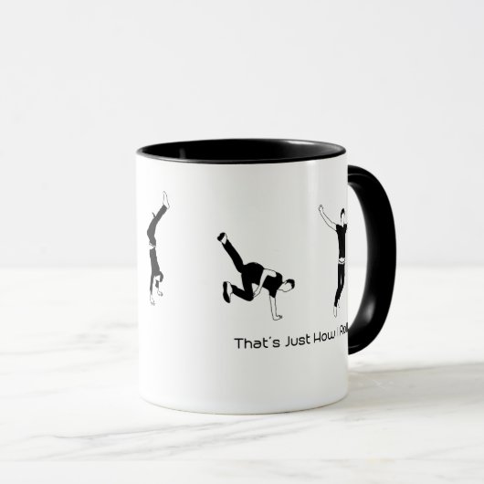 ちょうど私が転がるかいかにであるおもしろいなバイク-サイクリングのサイクリング マグカップ (正面右)