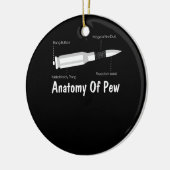 ちょうど私は十分な銃のピューの解剖学を約束 セラミックオーナメント (左)