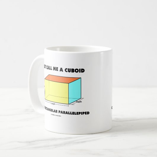 ちょうど私を立方形か長方形の平行六面体電話して下さい コーヒーマグカップ (正面左)