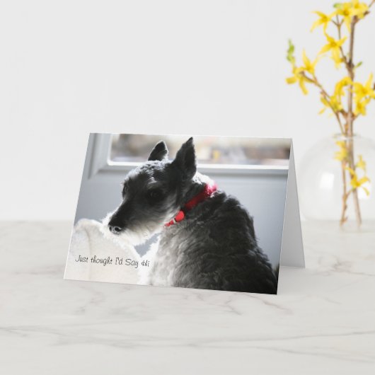 ちょうど私を言いますこんにちは考えました カード (黄色い花)