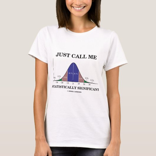 ちょうど私を重要統計的に電話して下さい Tシャツ (正面)
