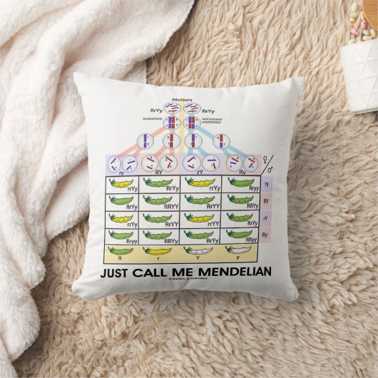 ちょうど私をMendelian電話して下さい(Punnettの正方形の遺伝学) クッション (ブランケット)