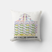 ちょうど私をMendelian電話して下さい(Punnettの正方形の遺伝学) クッション (正面)