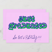 ちょうど累進的、従って!パーティを楽しもう!! 招待状 (正面/裏面)