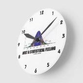 ちょうど統計的な感じ(統計的なユーモア) ラウンド壁時計 (傾斜)