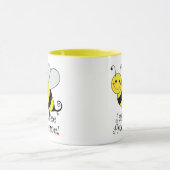 ちょうど蜂の素晴らしくかわいく黄色いのまわりに マグカップ (中央)