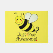 ちょうど蜂の素晴らしく黄色いのまわりに ドアマット (正面)