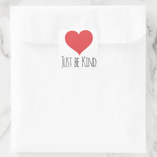 ちょうど親切な|のステッカーがあって下さい スクエアシール (バッグ)