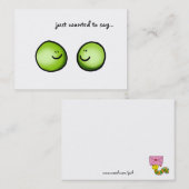 ちょうど言いたいと思いました… (2個のエンドウ豆) 名刺 (正面/裏面)