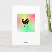 ちょうど言ってこんにちは及びかわいい鳥カードを恋しく思って下さい カード (裏面)