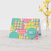 ちょうど言って下さい"こんにちは!" -挨拶状 カード (黄色い花)