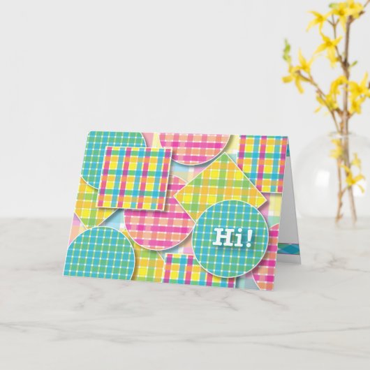 ちょうど言って下さい"こんにちは!" -挨拶状 カード (黄色い花)